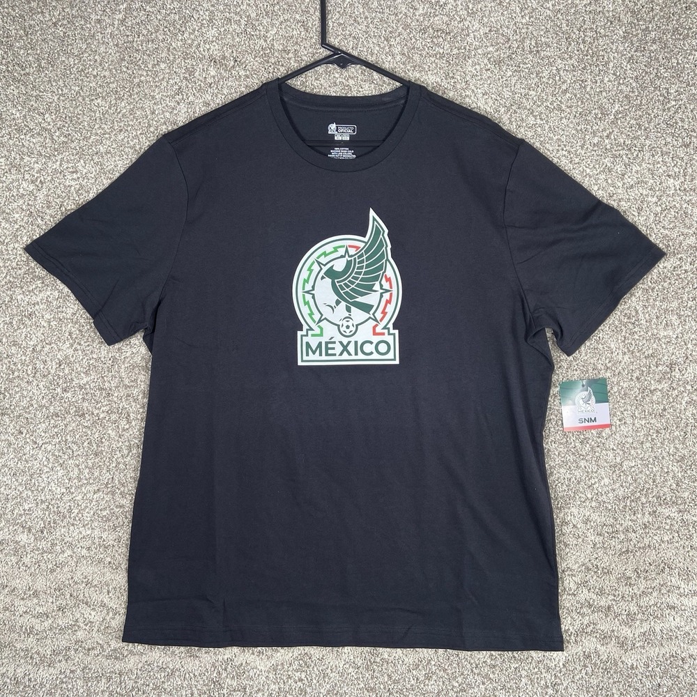 Mexico National Team T-Shirt Mens XL Black El Tri Soccer Fútbol  Short Sleeve